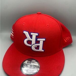 New Era Red Snapback with Embroidered Logo